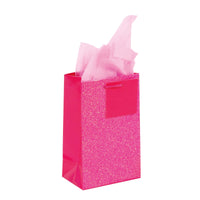 Narrow Medium "Glowing" Glitter Glossy Bags, 4 Colors