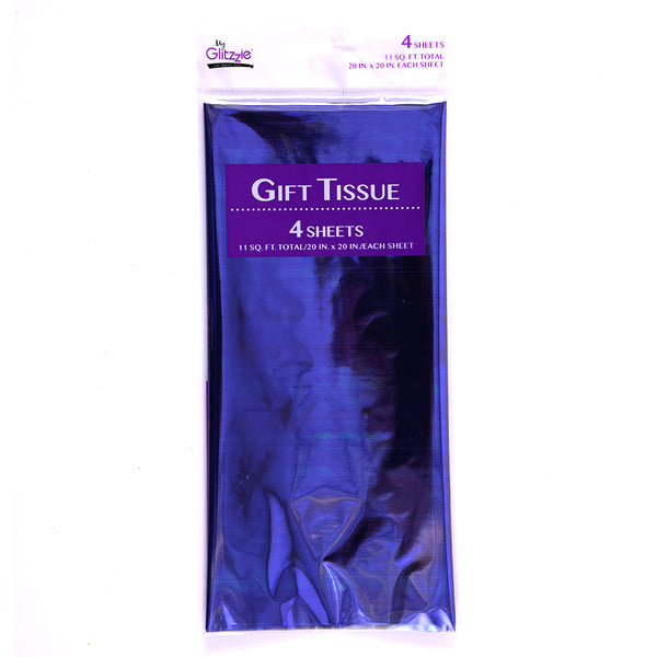 My Glitzzie 4 Sheets Purple Iridescent Tissue - 20" X 20"