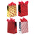 Large Peppermint Stripe Holiday Glitter On Metallic Bag, 4 Designs