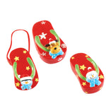 Christmas-4" X 2.25" X 1.8"H Flip Flop Decorated Jewelry Box, 3 Designs