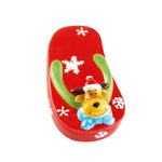 Christmas-4" X 2.25" X 1.8"H Flip Flop Decorated Jewelry Box, 3 Designs