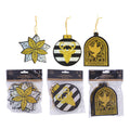5Pc 5" Hologram Hanging Decoration, 5.1" X 3.9" ,  3 Assortments