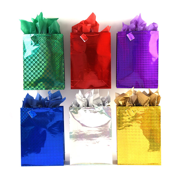 Extra Large Gift Bags, Hologram Color Shine