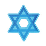 6Pcs  10" Hanukkah Hot Stamping Cut Outs, 4 Designs