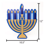 12"X10.5" Hanukkah Hanging Plaques With Glitter, 2 Designs