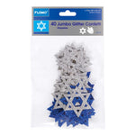 40Pcs Die Cut 1.75" Jumbo Hanukkah Confetti,  2 Colors, 2 Assortments