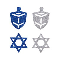40Pcs Die Cut 1.75" Jumbo Hanukkah Confetti,  2 Colors, 2 Assortments