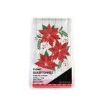 40Ct Christmas Poinsettia Paper Guest Towels 15.75"H X 13"W