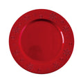 13" Christmas Embossed Snowflakes Charger Plate, 2 Colors