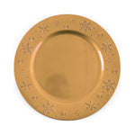 13" Christmas Embossed Snowflakes Charger Plate, 2 Colors