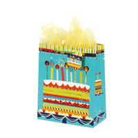 Large Birthday Tempo Hot Stamping On Matte Gift Bag, 4 Designs