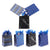 3Pk Large Blue Black Geometrics Hot Stamp Bag, 4 Designs