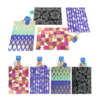 2Pk Extra Large Geometric Surprise Hot Stamp Bag, 4 Designs