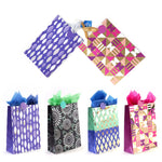 2Pk Extra Large Geometric Surprise Hot Stamp Bag, 4 Designs