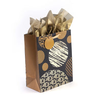 Large Geometric Silver/Gold/Black Glitter-Hot Stamp Bag, 4 Designs