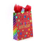 2Pk Extra Large Party On Birthday Hot Stamp Bag, 4 Designs