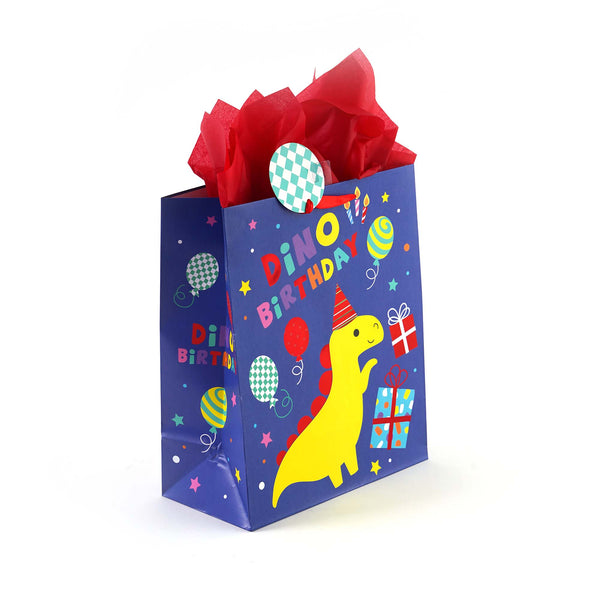 Large Party On Dinosaurs Hot Stamp Bag, 4 Designs