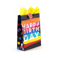 2Pk Extra Large Birthday Candles/Rainbows Hot Stamp Bag, 4 Designs
