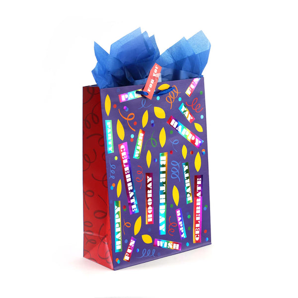 Extra Large Birthday Rainbow Love Hot Stamp Bag, 4 Designs