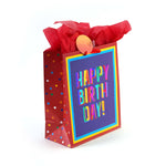3Pk Large Birthday Rainbow Love Hot Stamp Bag, 4 Designs