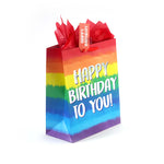 3Pk Large Birthday Rainbow Love Hot Stamp Bag, 4 Designs