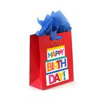 3Pk Large Birthday Bliss Hot Stamp Bag, 4 Designs