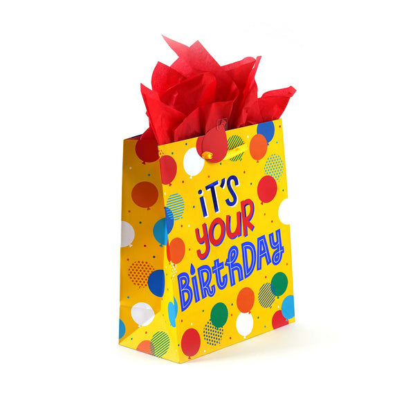 3Pk Large Birthday Bliss Hot Stamp Bag, 4 Designs