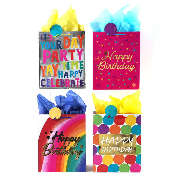 Large Birthdays For All Bag, Hot Stamp/Glitter, 4 Designs