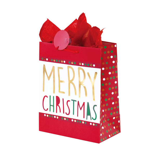 Large Christmas Dot/Stripe Party Hot Stamp Bag, 4 Designs
