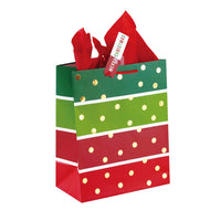 Large Christmas Dot/Stripe Party Hot Stamp Bag, 4 Designs