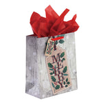 2Pk Extra Large Farmhouse Snowflakes Hot Stamp Bag, 4 Designs