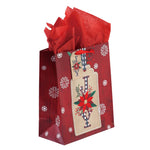 2Pk Extra Large Farmhouse Snowflakes Hot Stamp Bag, 4 Designs