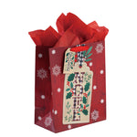 2Pk Extra Large Farmhouse Snowflakes Hot Stamp Bag, 4 Designs