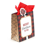 Medium Plaid Christmas Trees Hot Stamp Bag, 4 Designs