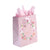 3Pk Large Pink Christmas Kraft Hot Stamp Bag, 4 Designs