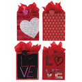 Medium Valentine Hot Stamp Gift Bag, Love You Always, 4 Designs