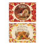 Thanksgiving-8Ct Harvest Paper Placemats 14" X 10", 2 Designs