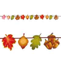 Thanksgiving-5' Harvest Leaf Banner With Hot Stamping, 2 Assortments