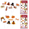Thanksgiving-8Ct Harvest Photo Props On Plastic Sticks, 2 Assortments