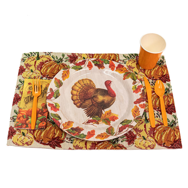 Thanksgiving-11" Harvest Blessings Round Plate, 2 Designs