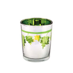 Thanksgiving-Harvest Glass Votive With Maple Leaf Cutout 2.5" X 2", 3 Assortments