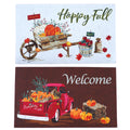 Thanksgiving Truck-Wheelbarrow Welcome Mat, 30" X 17.75" X .2", 2 Designs