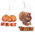 Thanksgiving Pop Layer/Glitter Paper Hanging Decor, 21.25" X 11.75", 2 Designs