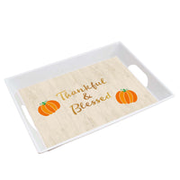 Thanksgiving Handle Serving Tray With Hot Stamping 15.3" X 11.5", 2 Designs