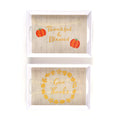 Thanksgiving Handle Serving Tray With Hot Stamping 15.3" X 11.5", 2 Designs
