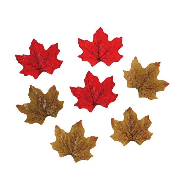 50Ct 2.75" Thanksgiving Leaves Assorted Colors, 3 Assortments