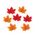 50Ct 2.75" Thanksgiving Leaves Assorted Colors, 3 Assortments