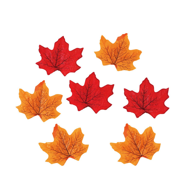 50Ct 2.75" Thanksgiving Leaves Assorted Colors, 3 Assortments