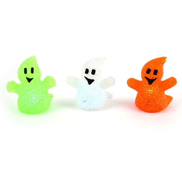 3.5" Halloween Led Color Changing Ghost, 3 Assortments