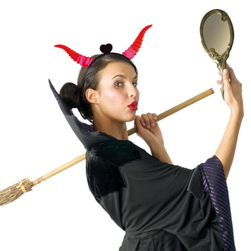 Halloween Light Up Red Horns Headband